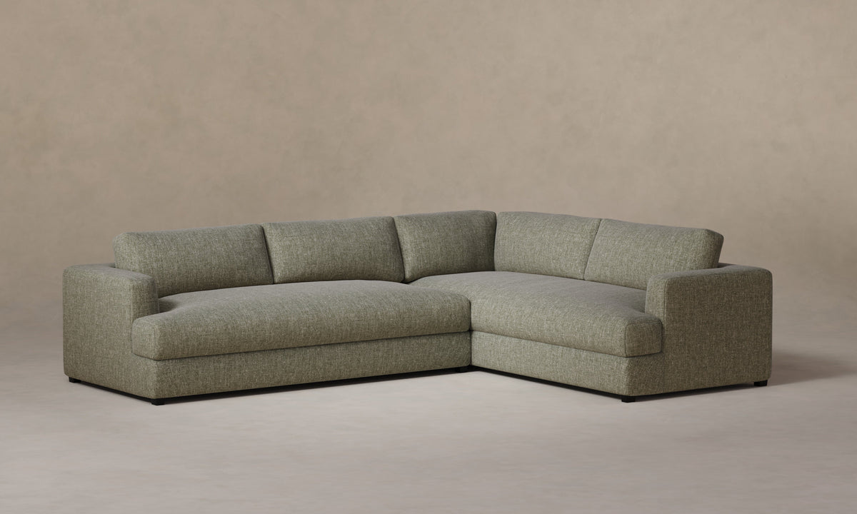 The Varick Sectional - Heritage Belgian Linen Thyme