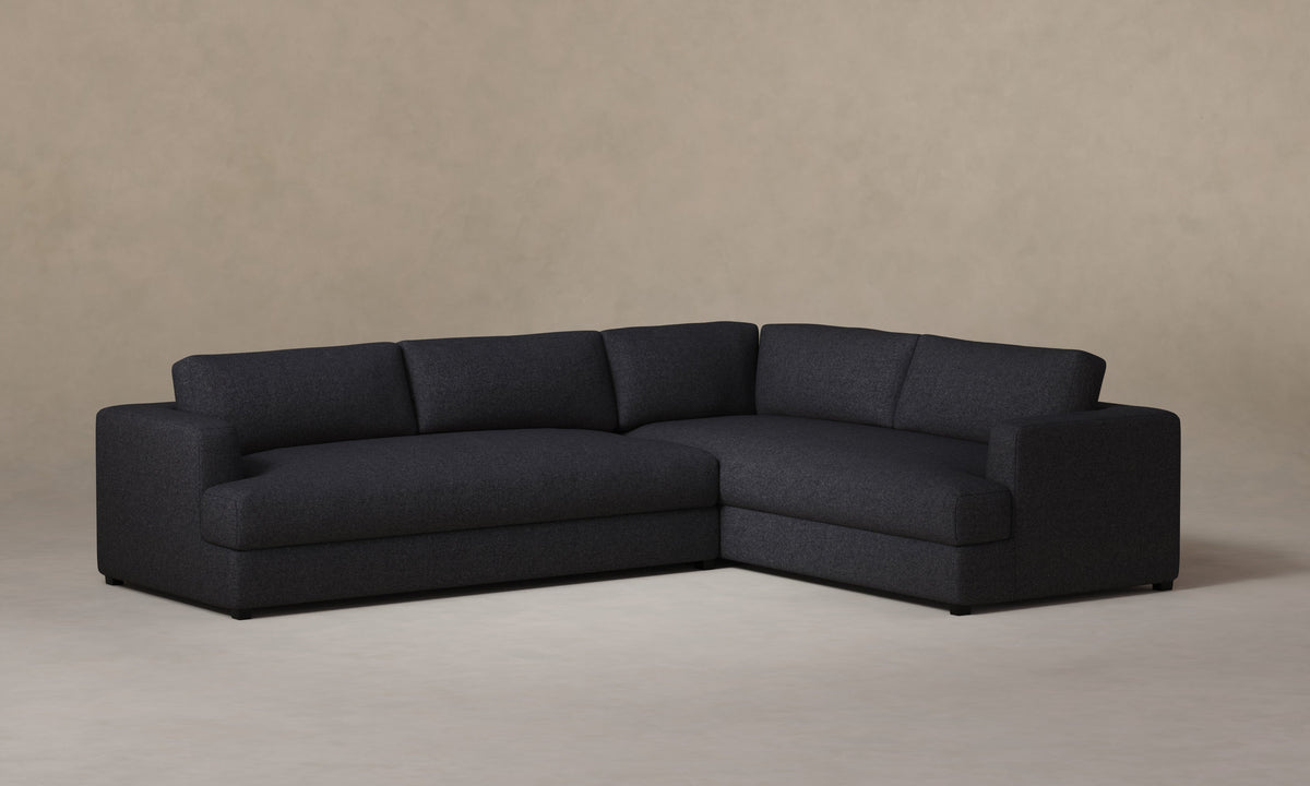 The Varick Sectional - Italian Brushed Wool Pepper