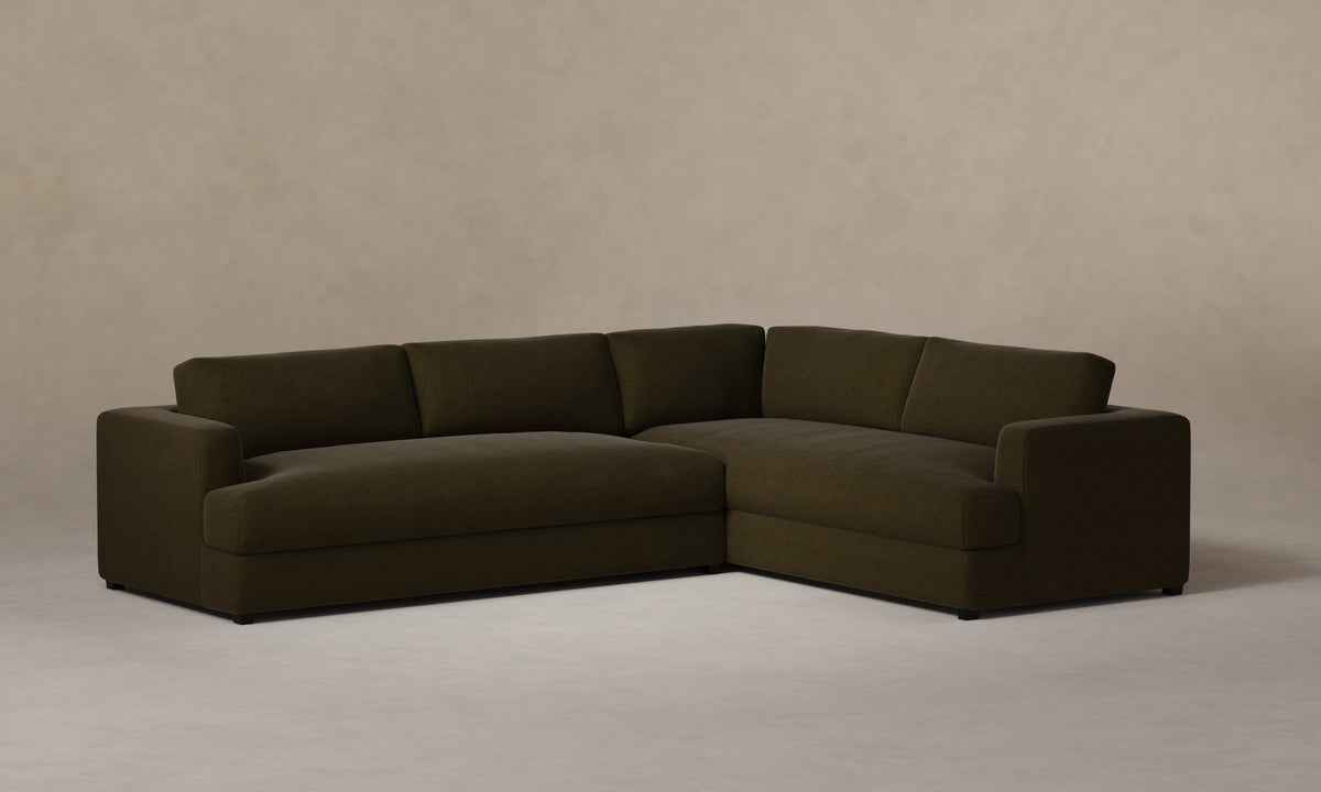 The Varick Sectional - Marled Alpaca Velvet Marsh