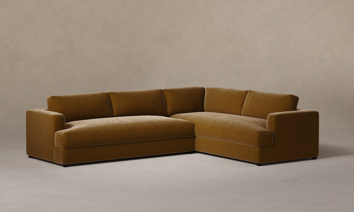 The Varick Sectional - Mohair Brown Sugar