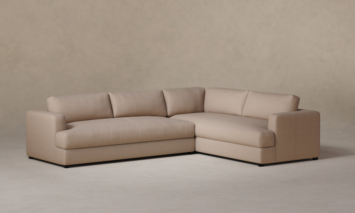The Varick Sectional - Nubuck Leather Fawn