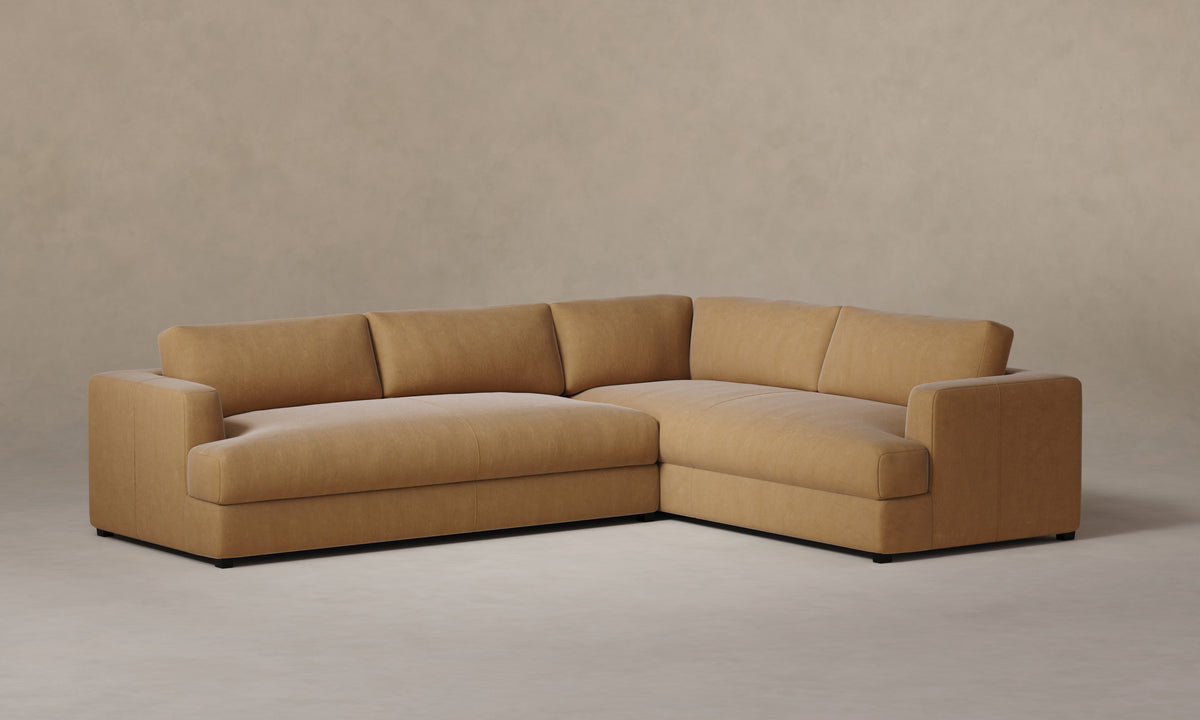 The Varick Sectional - Nubuck Leather Rye