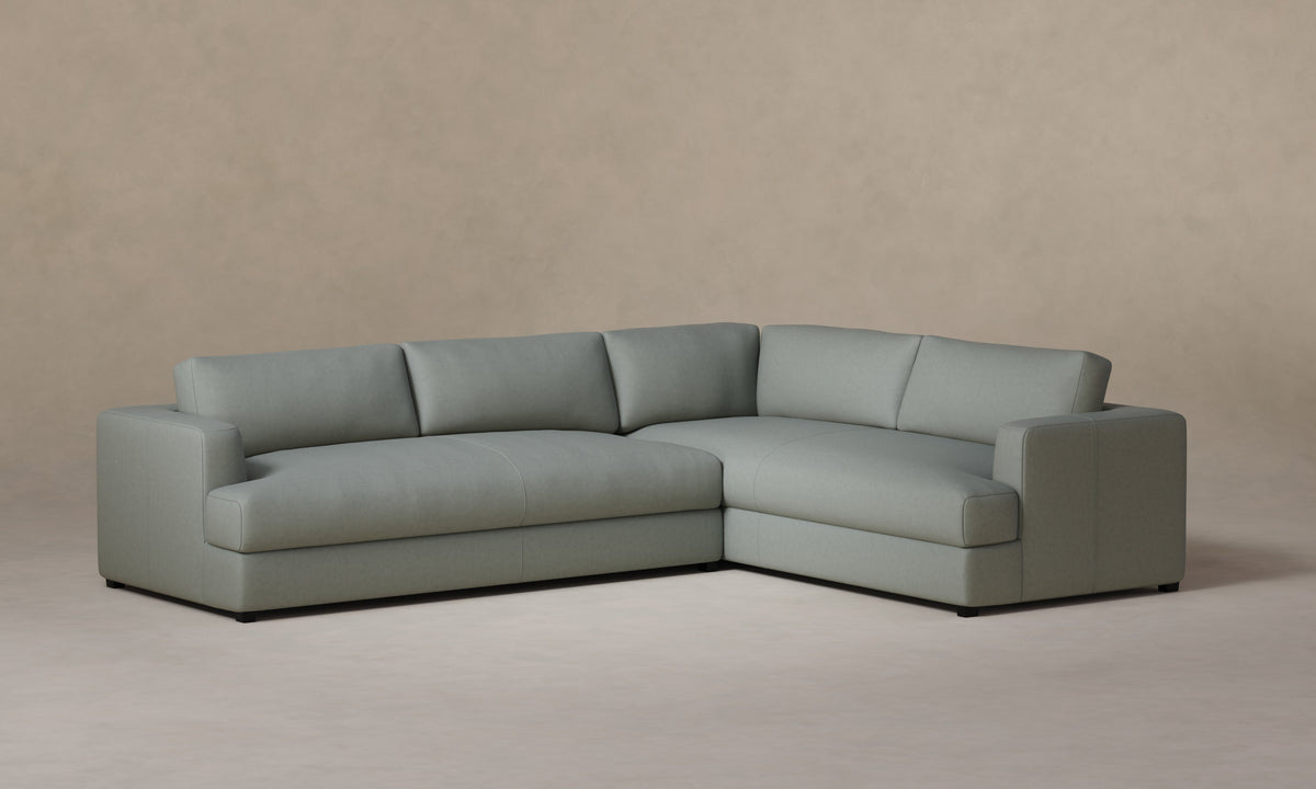The Varick Sectional - Nubuck Leather Tide