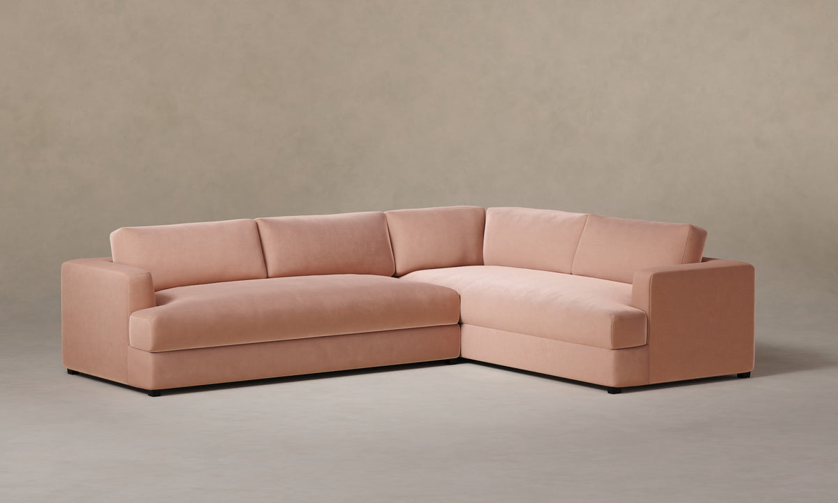 The Varick Sectional - Performance Velvet Blossom