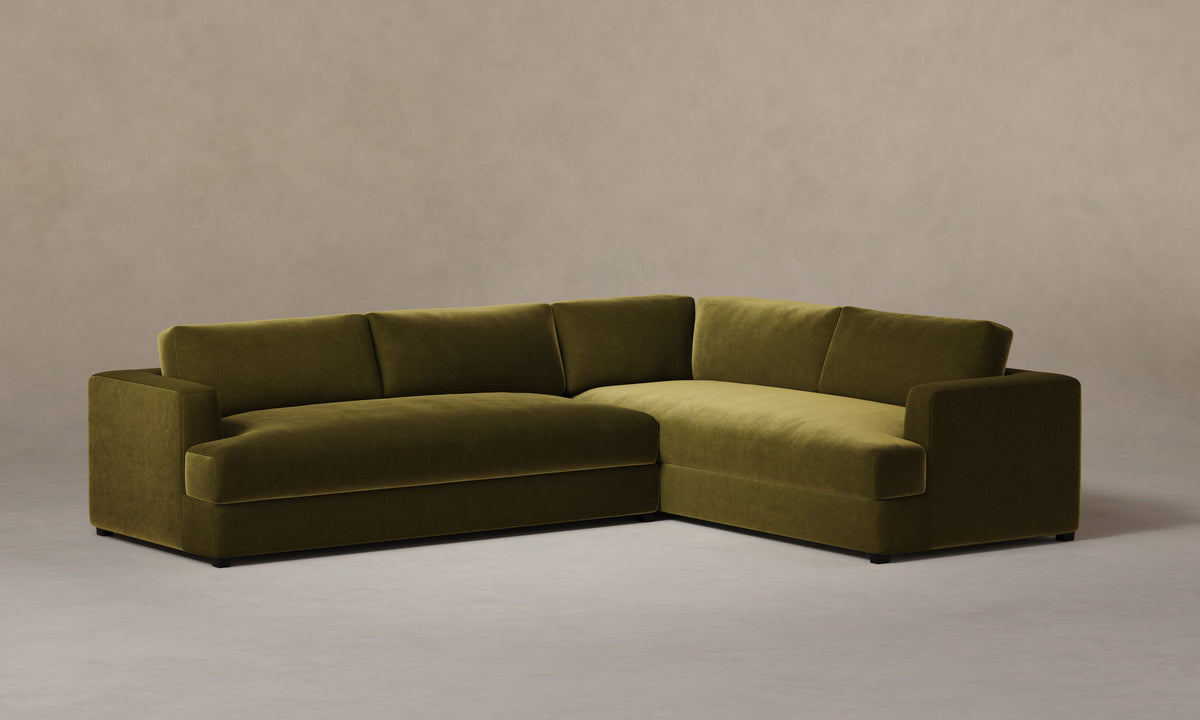 The Varick Sectional - Performance Velvet Olive