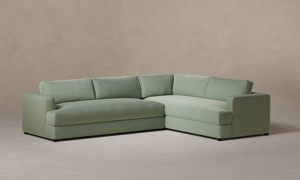 The Varick Sectional - Performance Velvet Seafoam