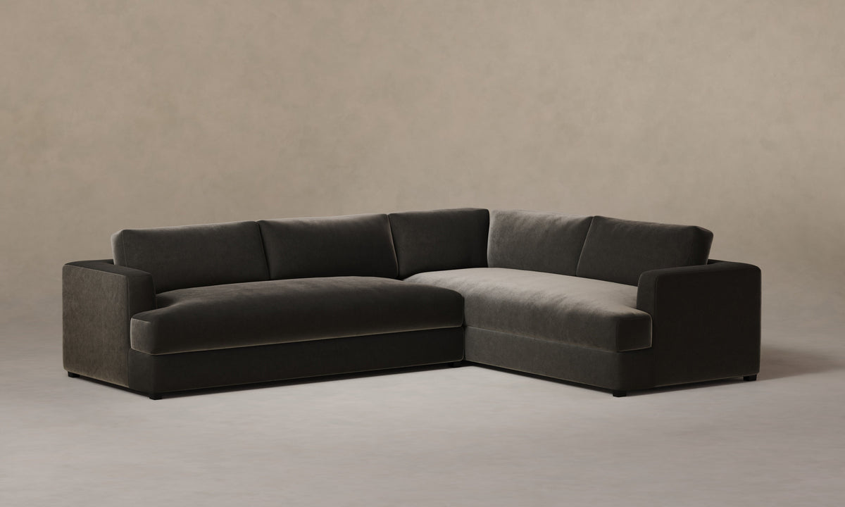 The Varick Sectional - Performance Velvet Slate