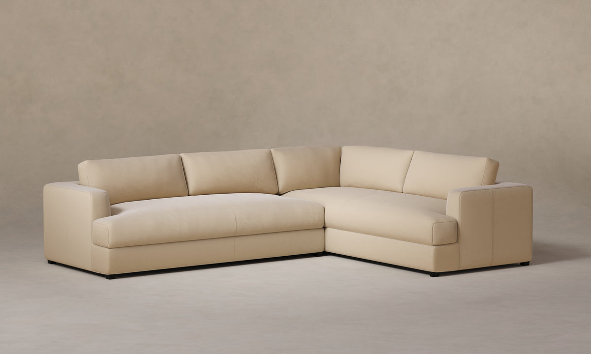 The Varick Sectional - Tuscan Leather Bisque