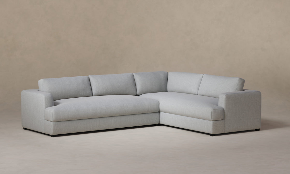 The Varick Sectional - Performance Woven Chenille Rain