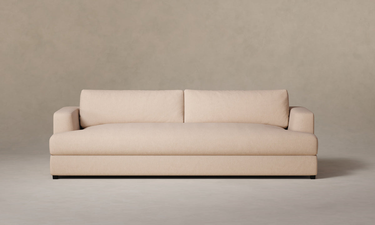 The Varick Sofa - Marled Alpaca Velvet Rosette