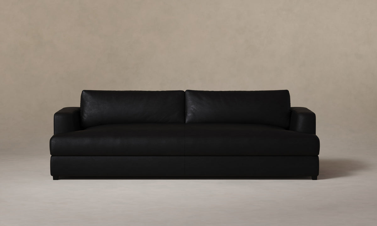 The Varick Sofa - Pebbled Leather Ink