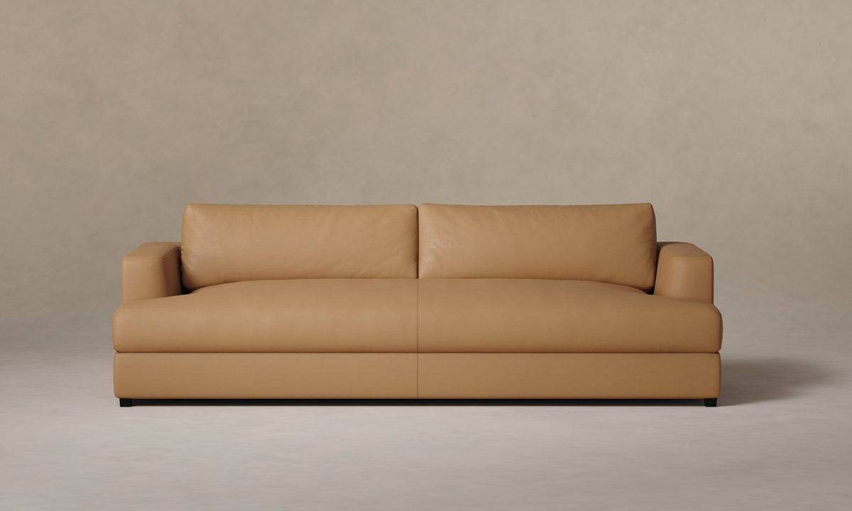 The Varick Sofa - Pebbled Leather Latte