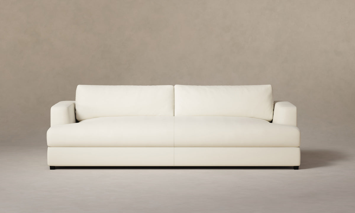 The Varick Sofa - Pebbled Leather Swan