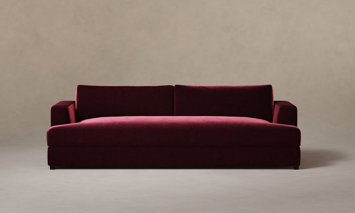 The Varick Sofa - Performance Velvet Merlot