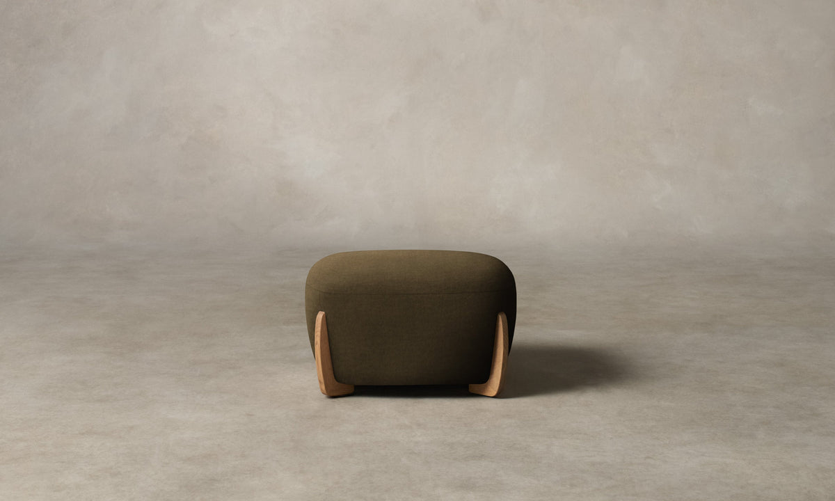 The Vera Ottoman - Marled Alpaca Velvet Marsh