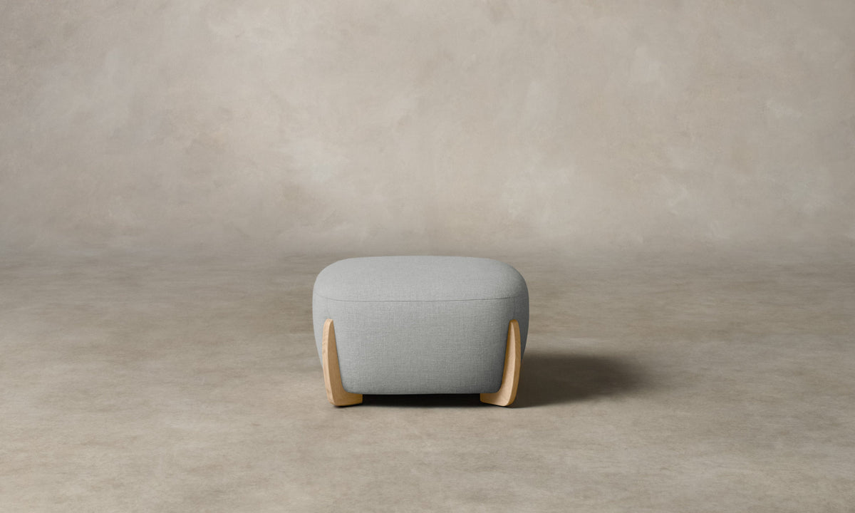 The Vera Ottoman - Performance Woven Chenille Steel