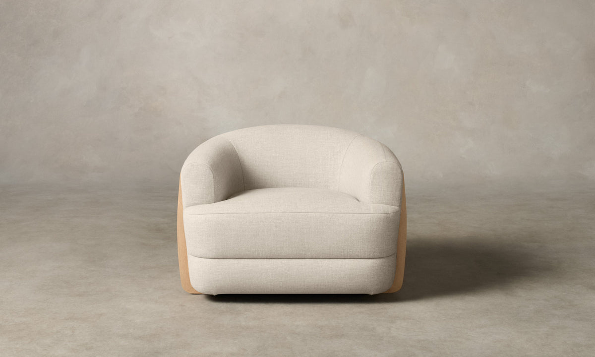 The Vera Swivel Chair - Performance Woven Chenille Desert