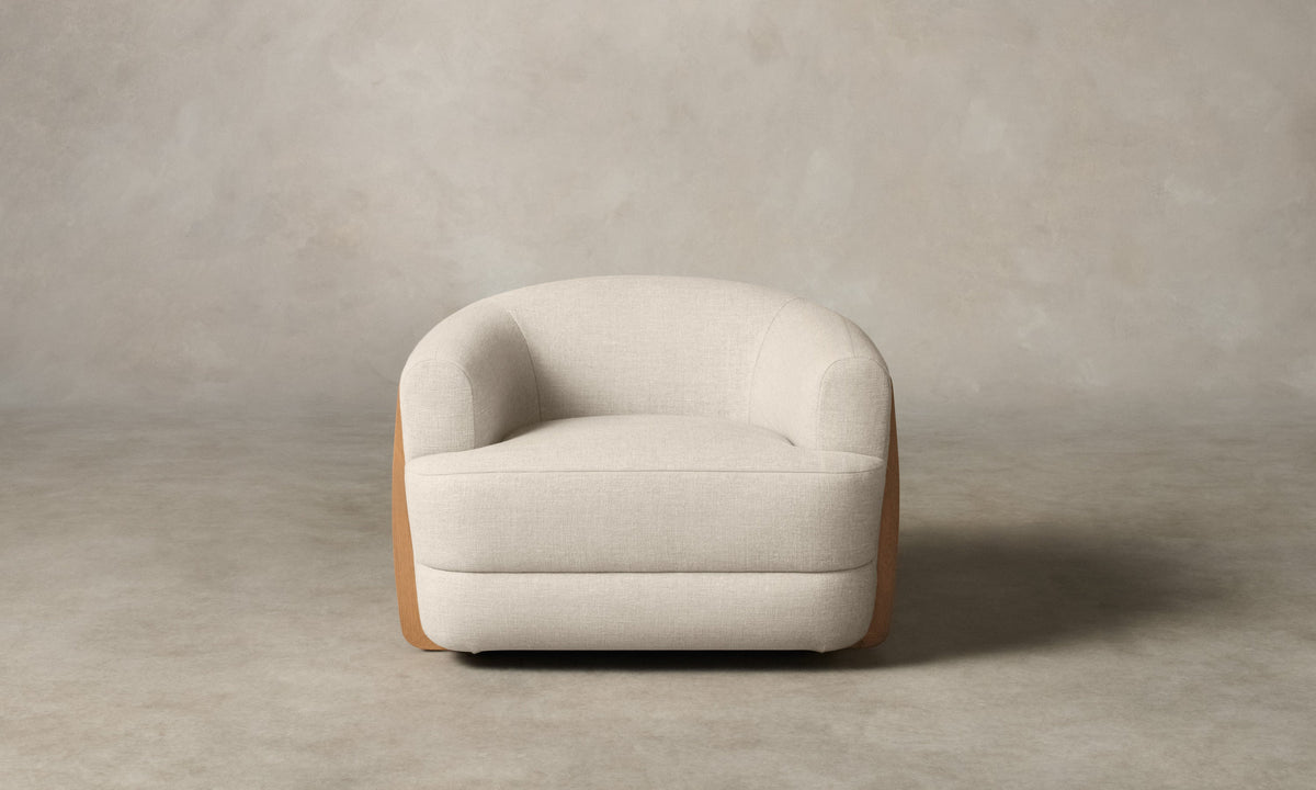 The Vera Swivel Chair - Performance Woven Chenille Desert