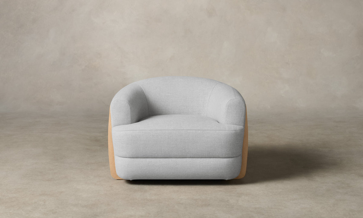 The Vera Swivel Chair - Performance Woven Chenille Rain