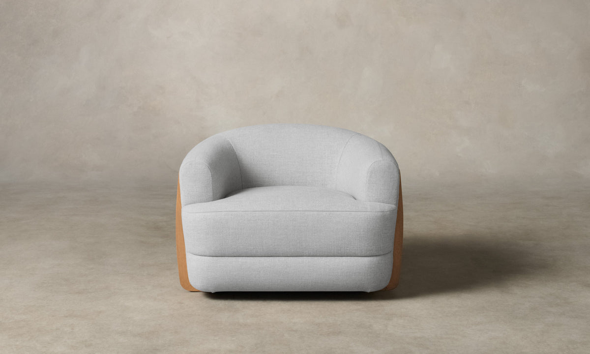 The Vera Swivel Chair - Performance Woven Chenille Rain