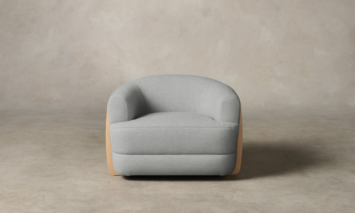 The Vera Swivel Chair - Performance Woven Chenille Steel