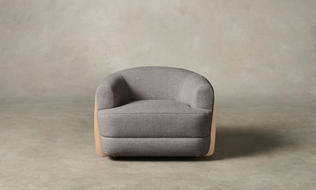 The Vera Swivel Chair - Heritage Belgian Linen Agate