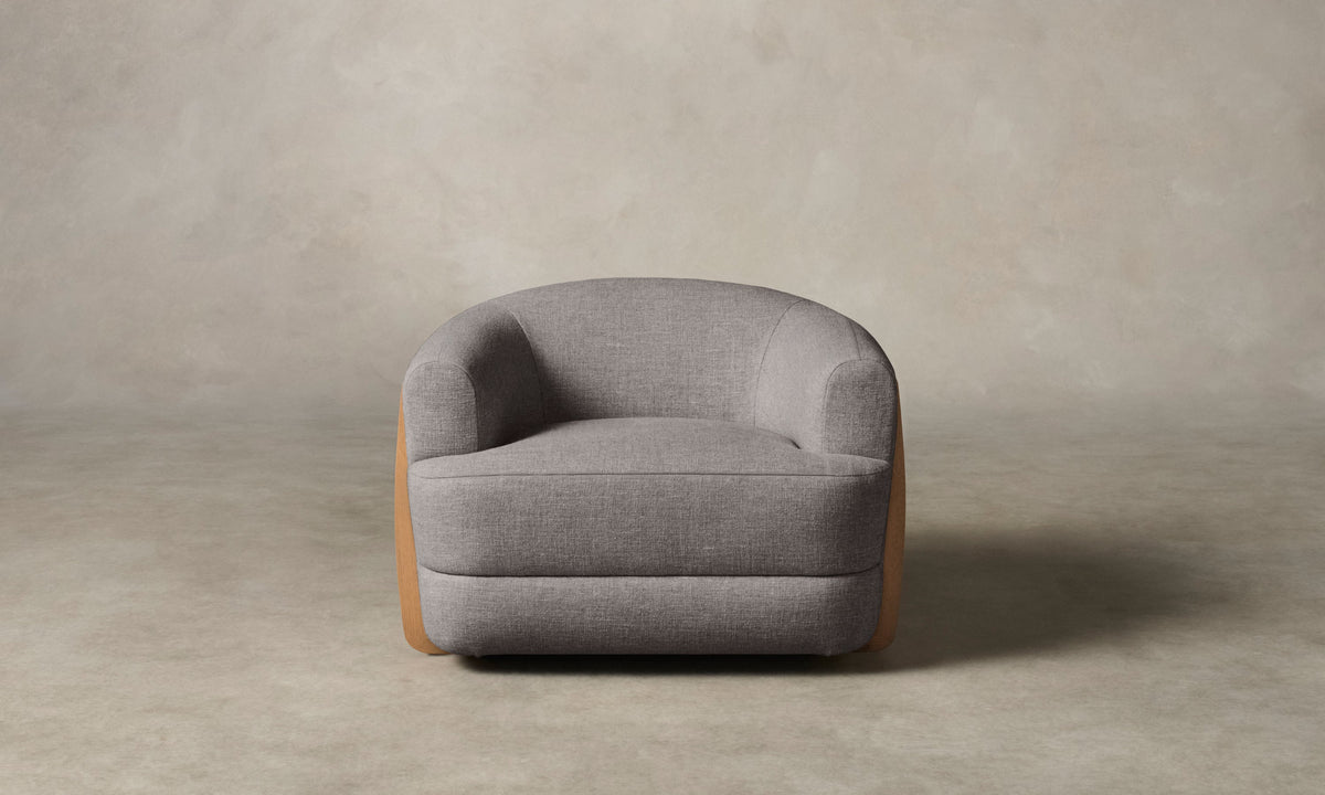 The Vera Swivel Chair - Heritage Belgian Linen Agate