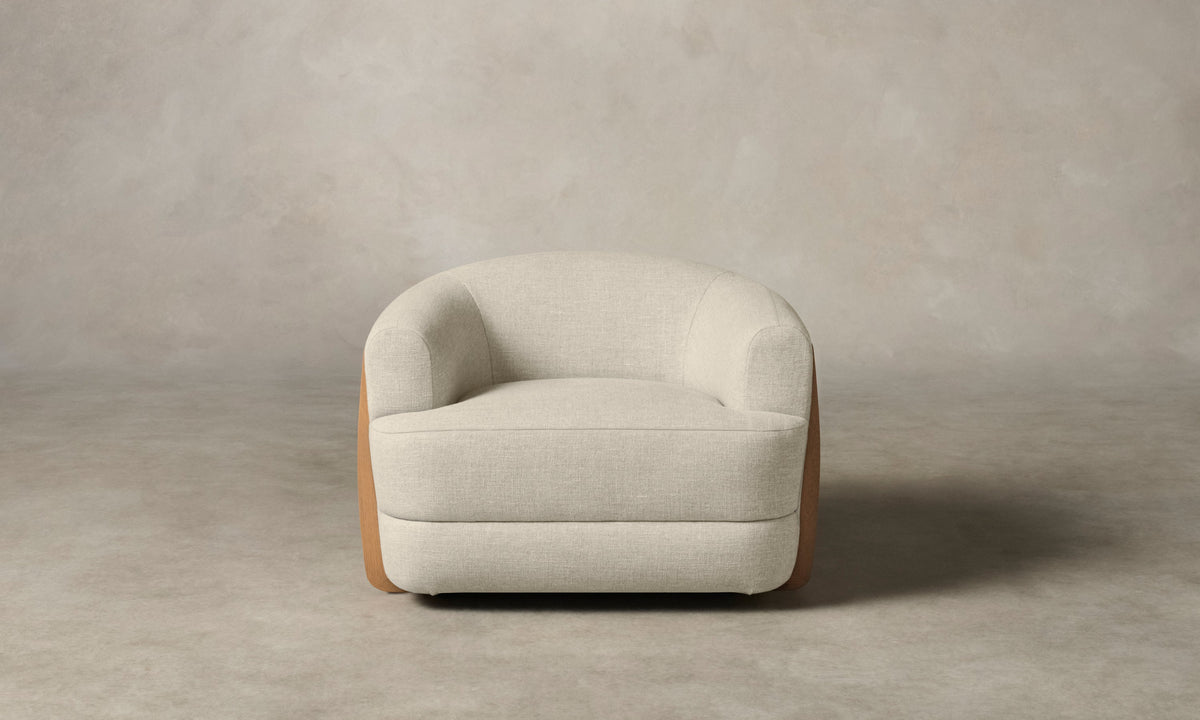 The Vera Swivel Chair - Heritage Belgian Linen Alder