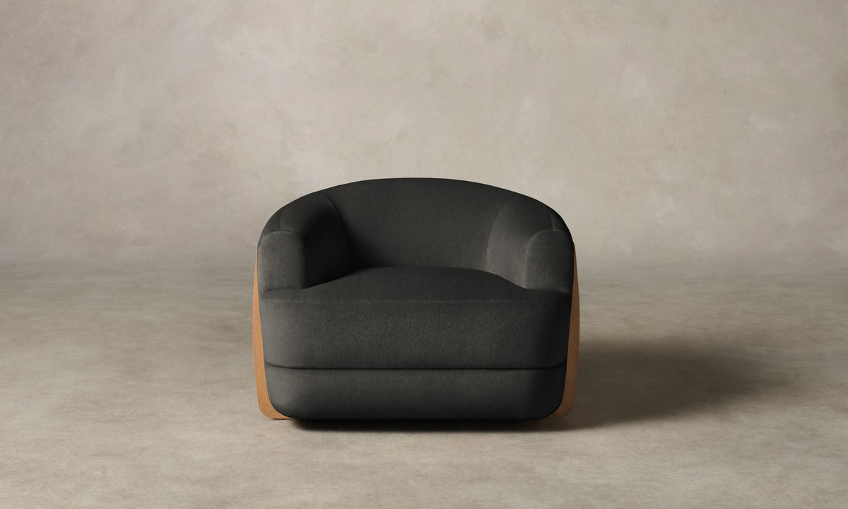 The Vera Swivel Chair - Performance Velvet Slate