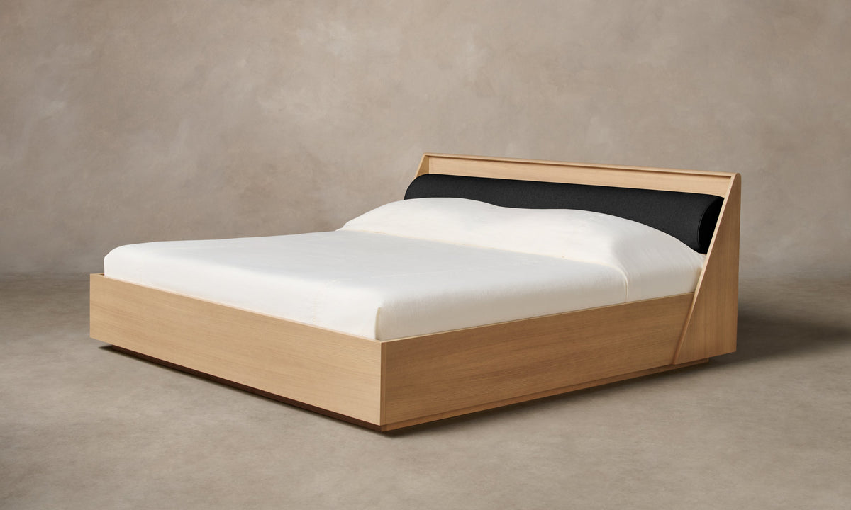 The Verne Bed - Italian Brushed Wool Pepper