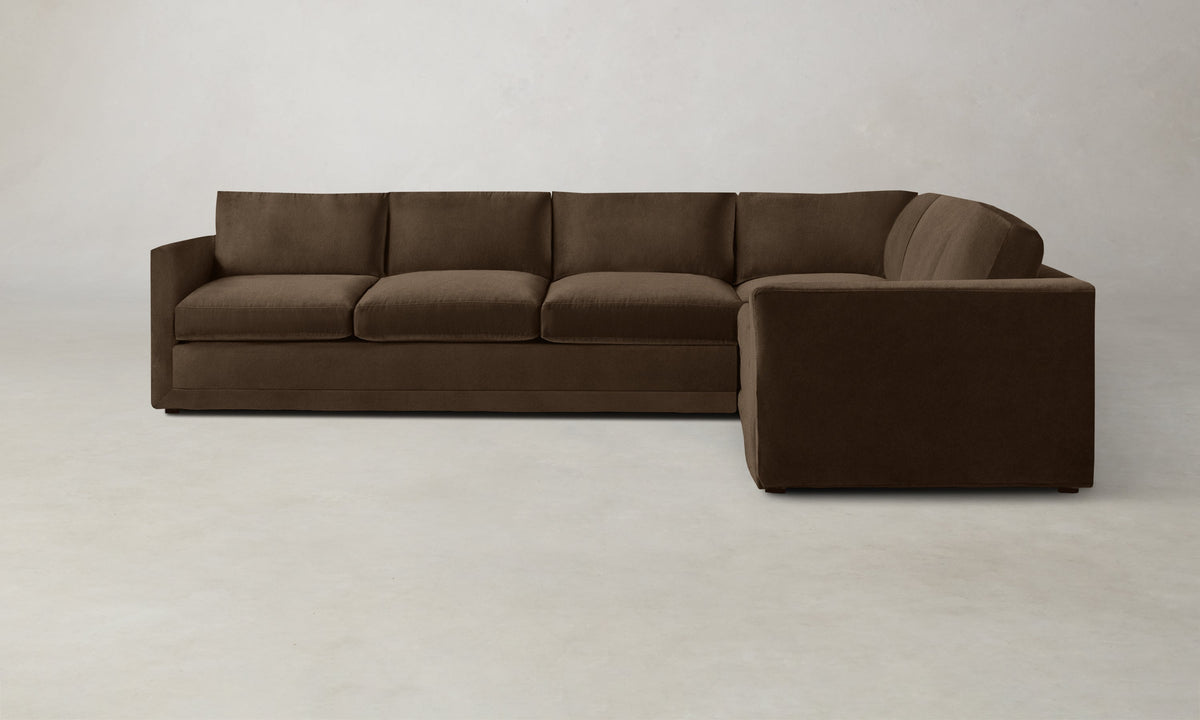 The Warren Sectional - Performance Velvet Bark