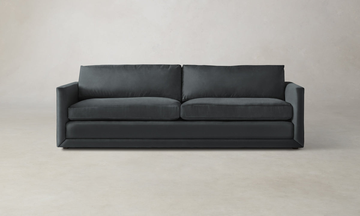 The Warren Sofa - Marled Alpaca Velvet Basalt