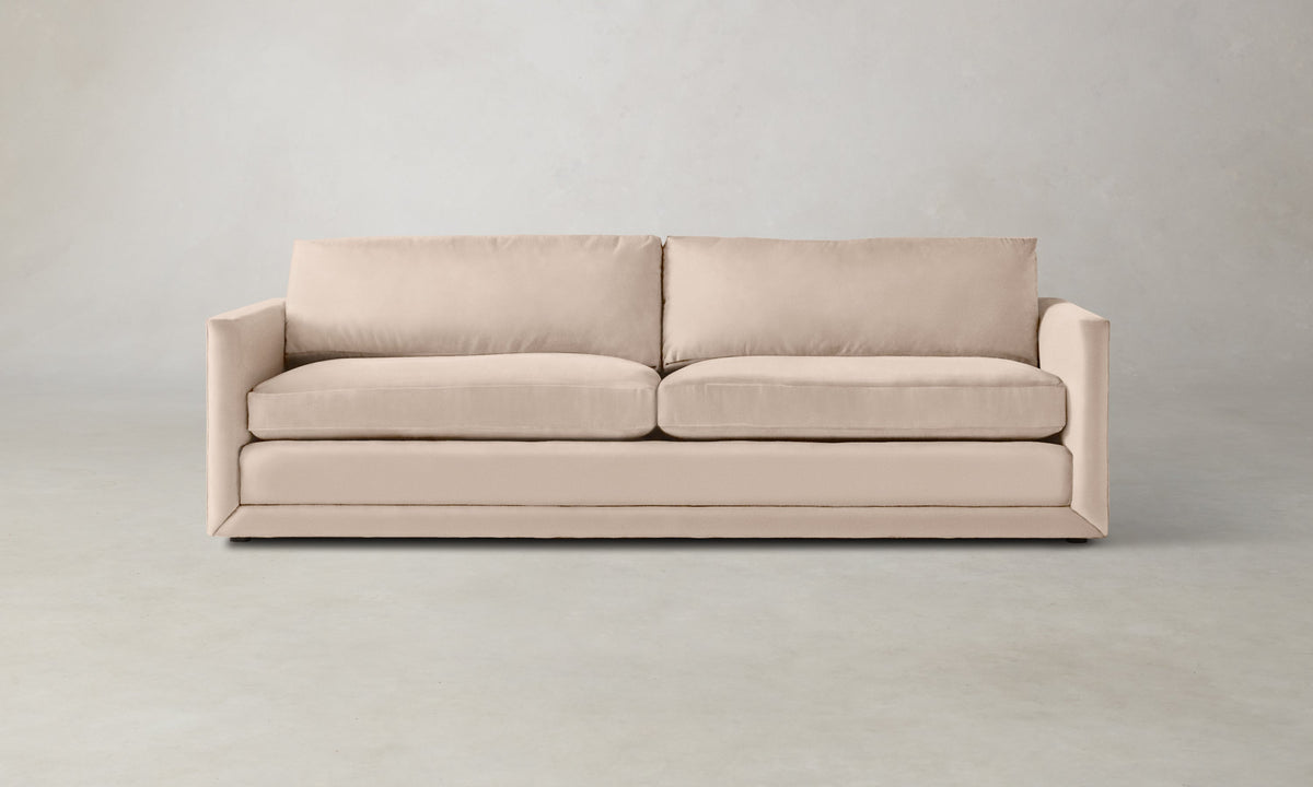 The Warren Sofa - Marled Alpaca Velvet Rosette