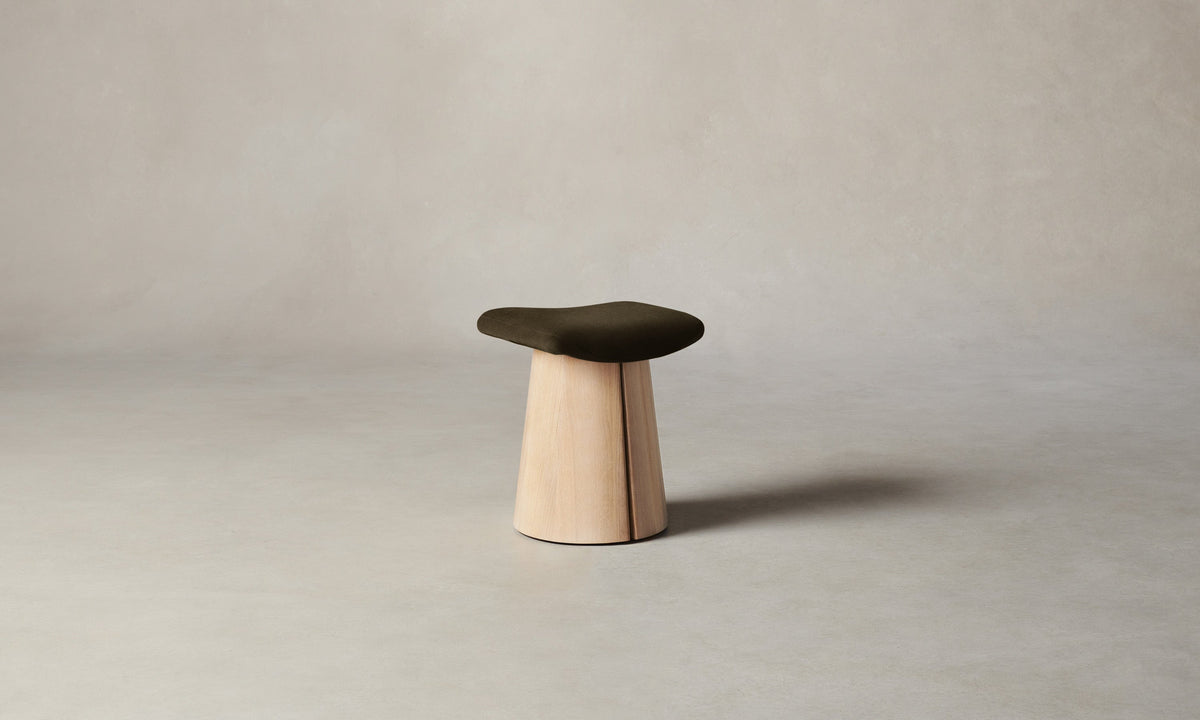 The Weston Stool - Marled Alpaca Velvet Marsh