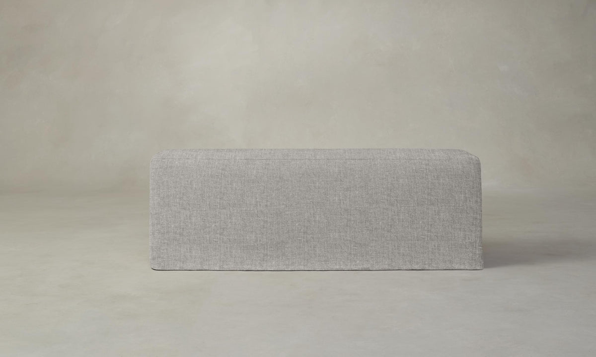 The Beacon Dining Bench - Heritage Belgian Linen Agate