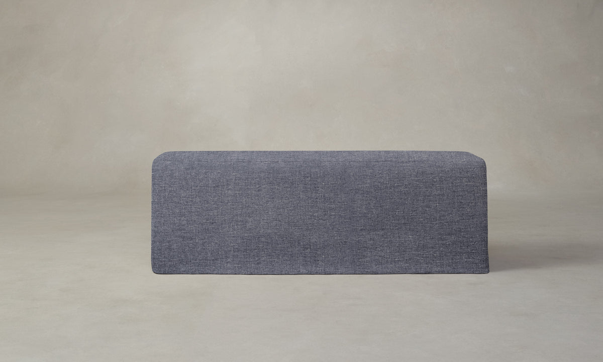 The Beacon Dining Bench - Heritage Belgian Linen Lake
