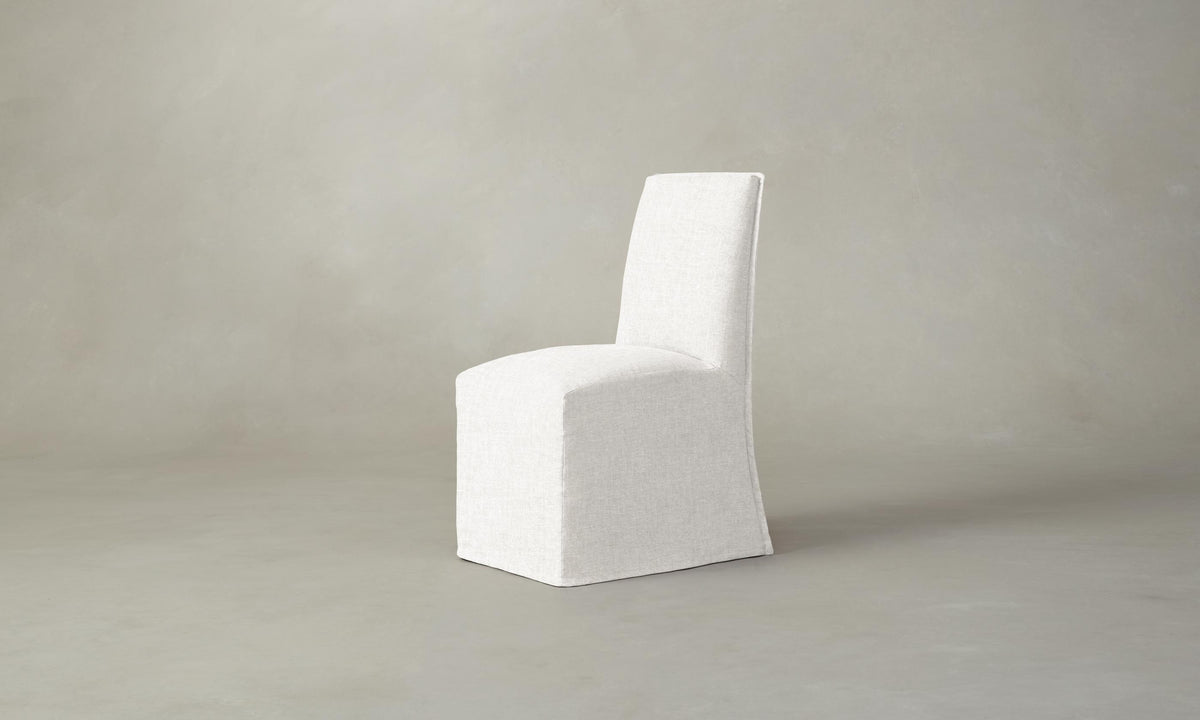 The Beacon Dining Chair - Heritage Belgian Linen Egret