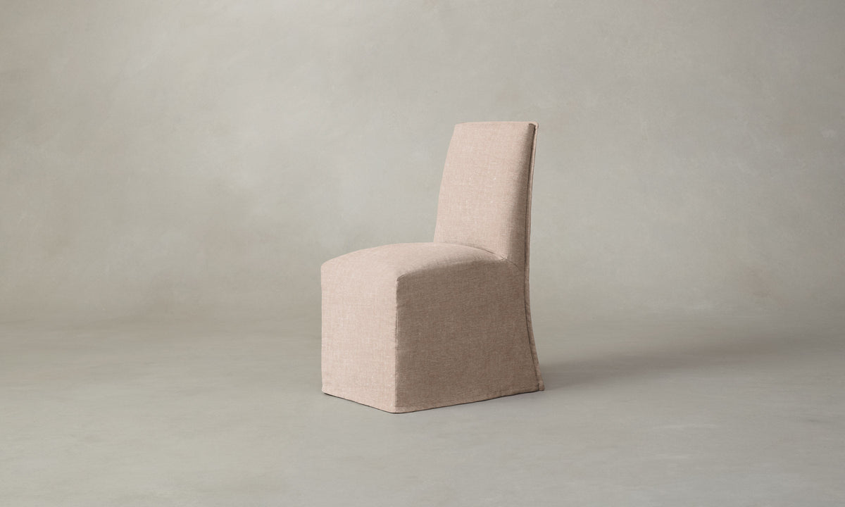 The Beacon Dining Chair - Heritage Belgian Linen Petal