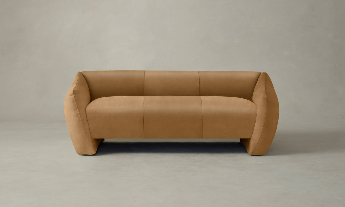 The Bond Settee - Costa Leather Nutmeg