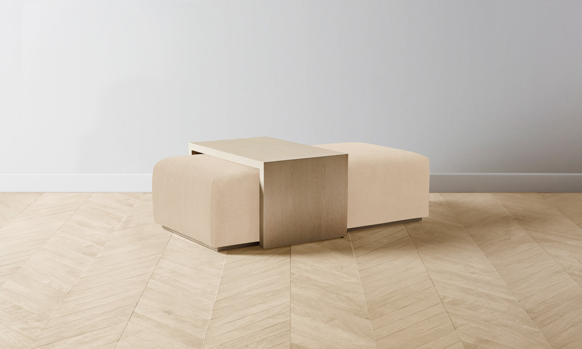 The Bowery Ottoman - Performance Velvet Butter