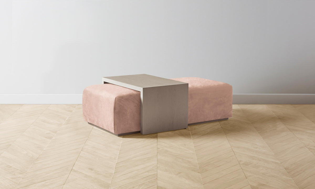 The Bowery Ottoman - Performance Velvet Blossom