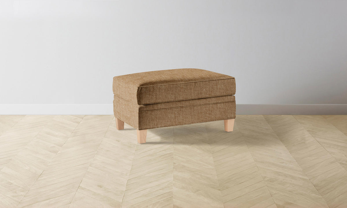 The Carmine Ottoman - Heritage Belgian Linen Chai