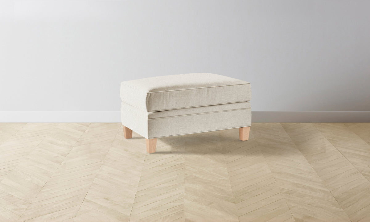 The Carmine Ottoman - Performance Textural Weave Wisp