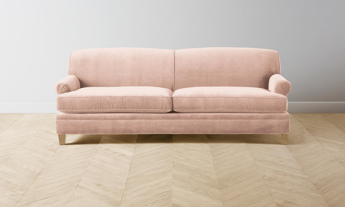 The Carmine Sofa - Performance Velvet Blossom