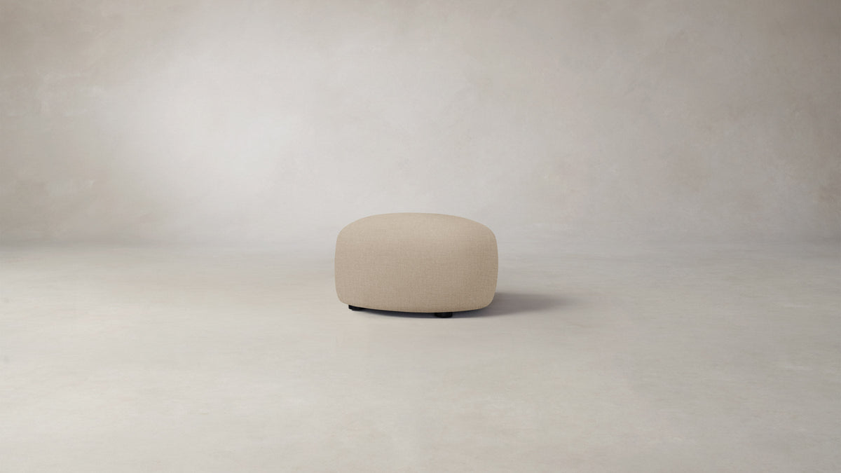 The Chelsea Ottoman - Heritage Belgian Linen Husk