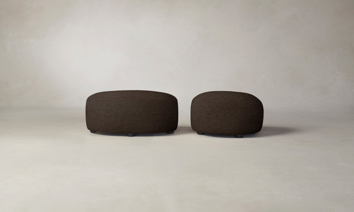 The Chelsea Ottoman - Italian Brushed Wool Cocoa