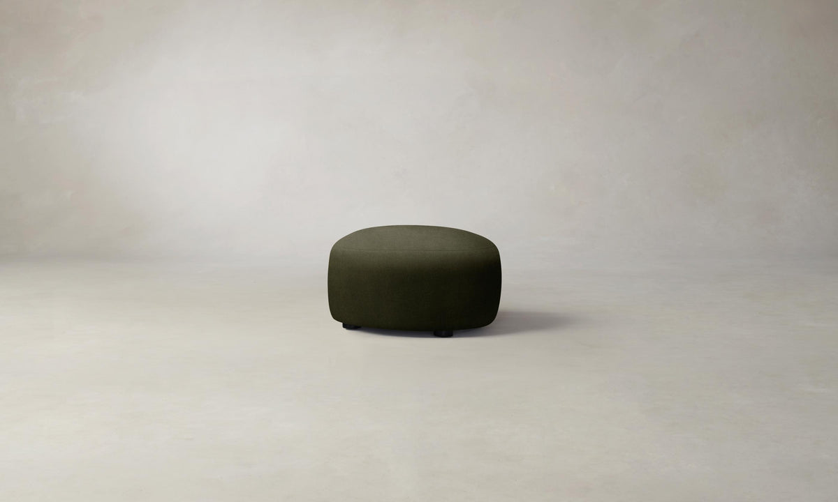 The Chelsea Ottoman - Performance Velvet Olive