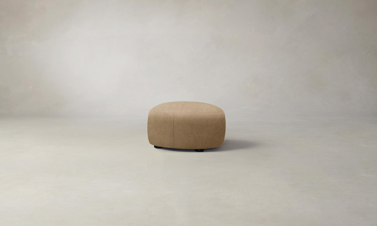 The Chelsea Ottoman - Tuscan Leather Camel