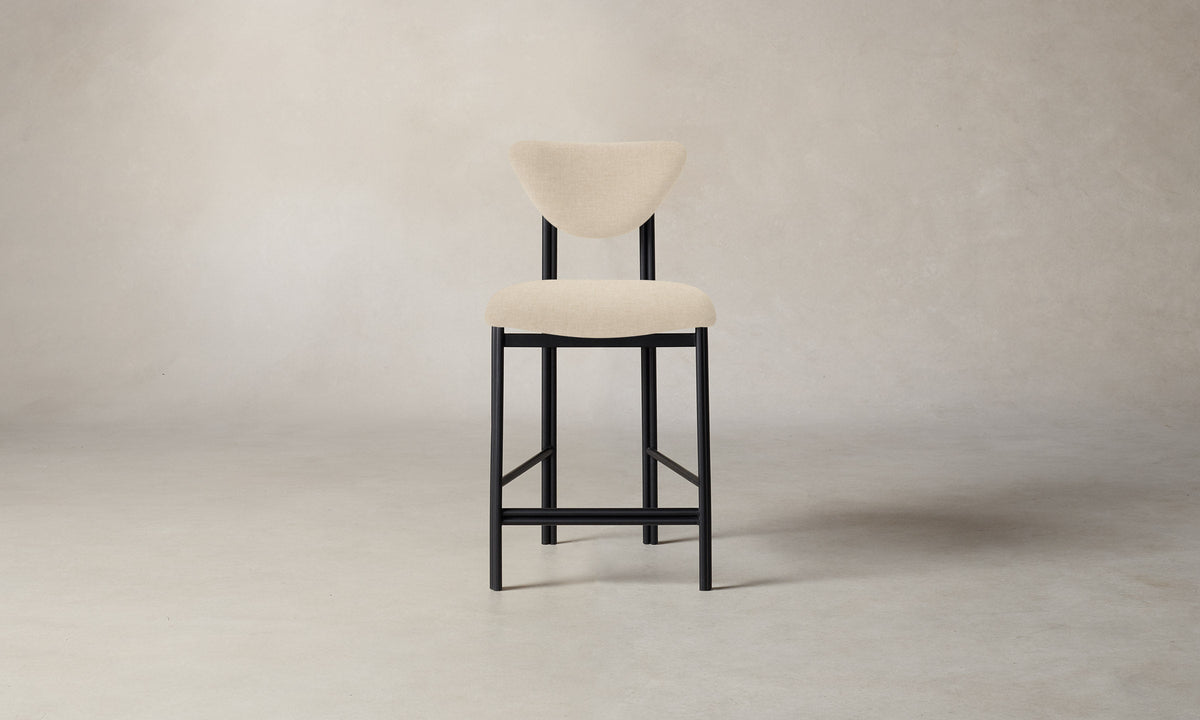 The Cooper Counter Stool - Heritage Belgian Linen Husk