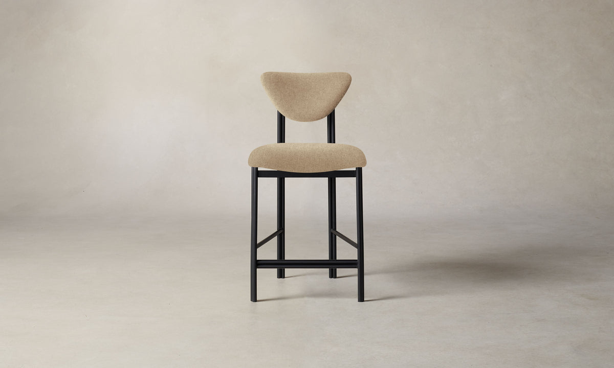 The Cooper Counter Stool - Italian Brushed Wool Fox